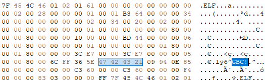 Hexadecimal display showing a modified UPX magic value. (Source: Flashpoint)